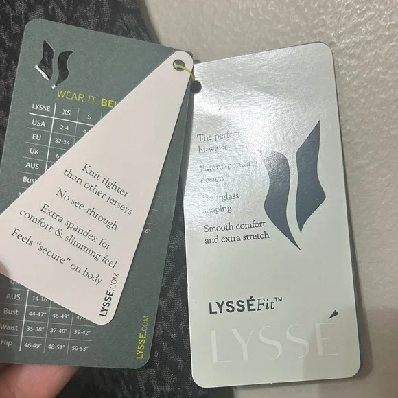 Lysse Sketch Animal Leggings Women XS Charcoal Black NEW High Waist Shaping - Picture 5 of 15